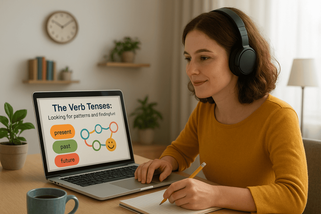 Veřejný webinář pro učitele "The Verb Tenses: Looking for patterns and finding fun!" 7 ChatGPT Image 2. 12. 2025 10 00 28
